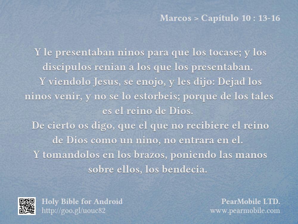 Marcos, Capítulo 10:13-16